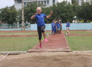 Rosa strumpor bär långt