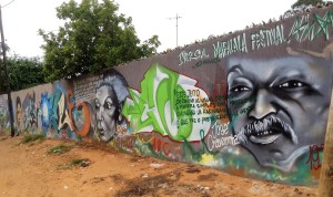 Muralmålning som avbildade kulturpersonligheter som levt i Mafalala